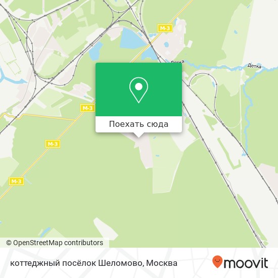 Карта коттеджный посёлок Шеломово