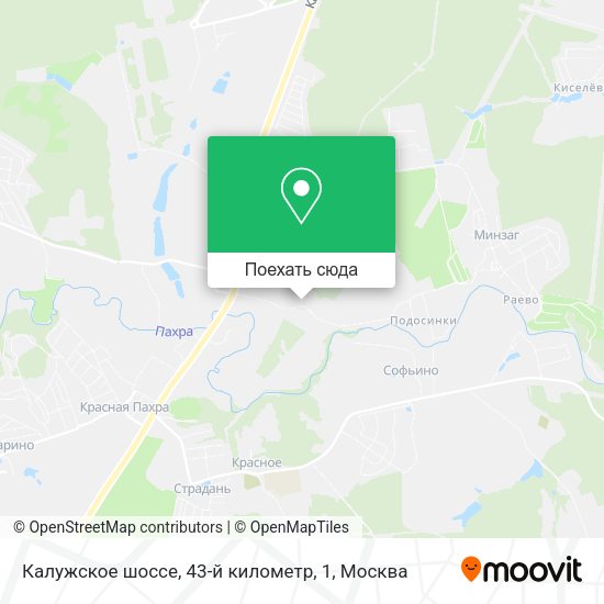 Карта Калужское шоссе, 43-й километр, 1