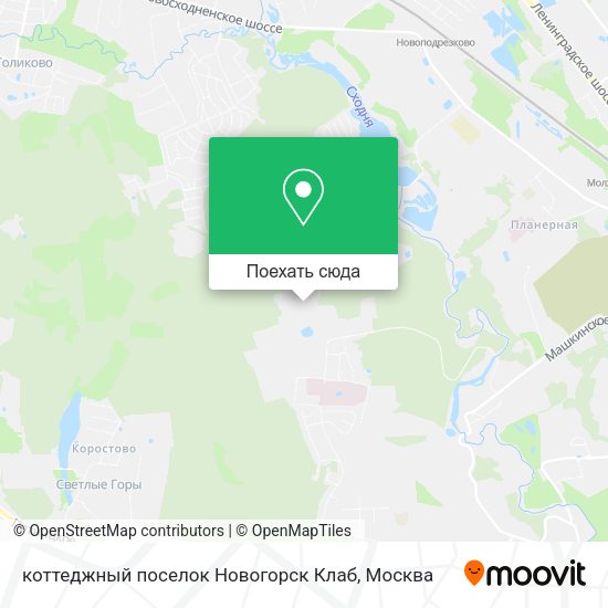 Карта коттеджный поселок Новогорск Клаб