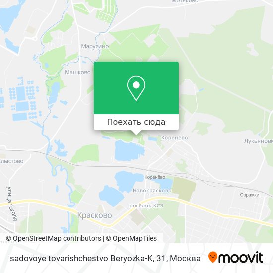 Карта sadovoye tovarishchestvo Beryozka-K, 31