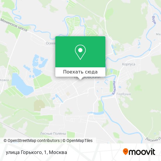 Карта улица Горького, 1