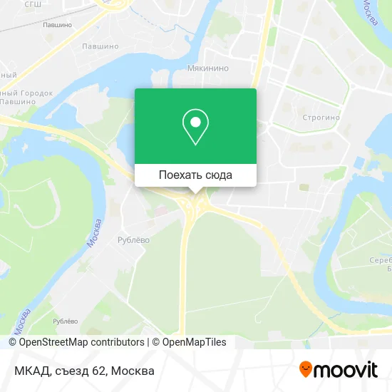 Карта МКАД, съезд 62
