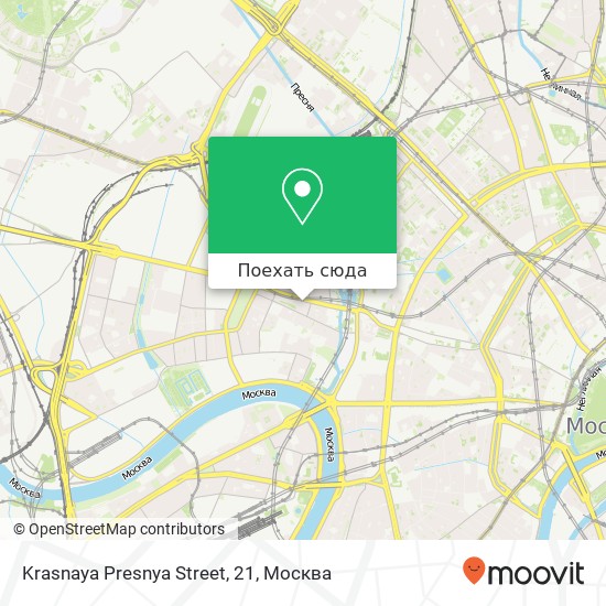 Карта Krasnaya Presnya Street, 21