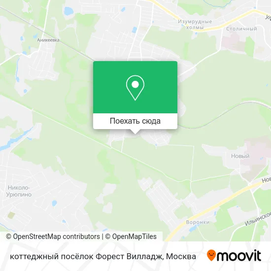 Карта коттеджный посёлок Форест Вилладж