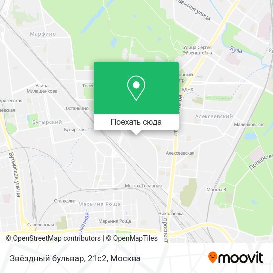 Карта Звёздный бульвар, 21с2