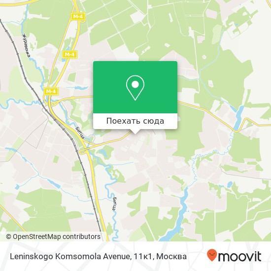 Карта Leninskogo Komsomola Avenue, 11к1