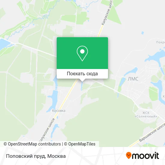 Карта Поповский пруд