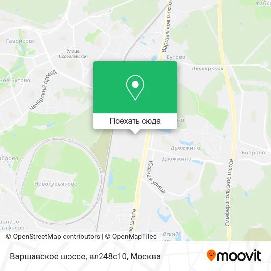 Карта Варшавское шоссе, вл248с10