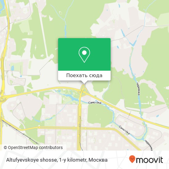 Карта Altufyevskoye shosse, 1-y kilometr