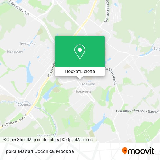 Карта река Малая Сосенка