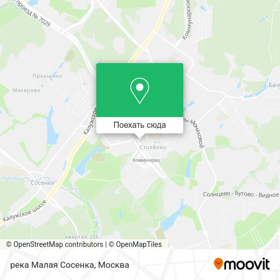 Карта река Малая Сосенка