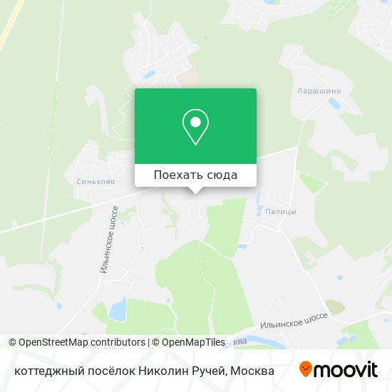 Карта коттеджный посёлок Николин Ручей