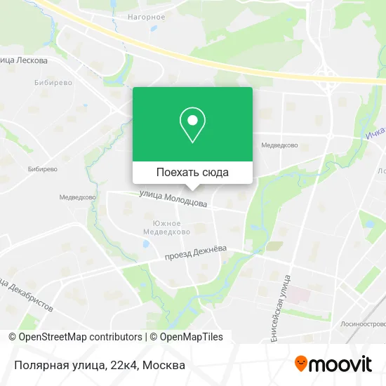 Карта Полярная улица, 22к4
