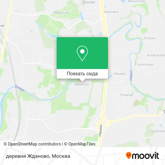Карта деревня Жданово