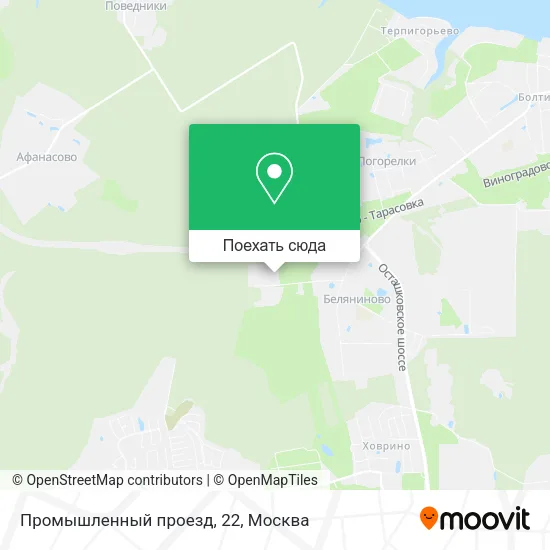Карта Промышленный проезд, 22