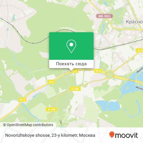 Карта Novorizhskoye shosse, 23-y kilometr