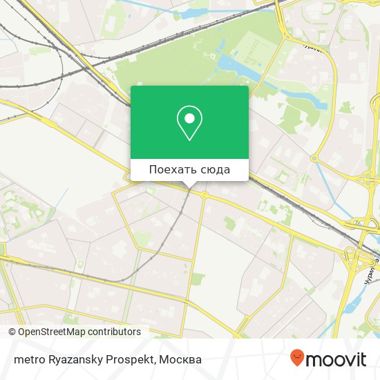 Карта metro Ryazansky Prospekt