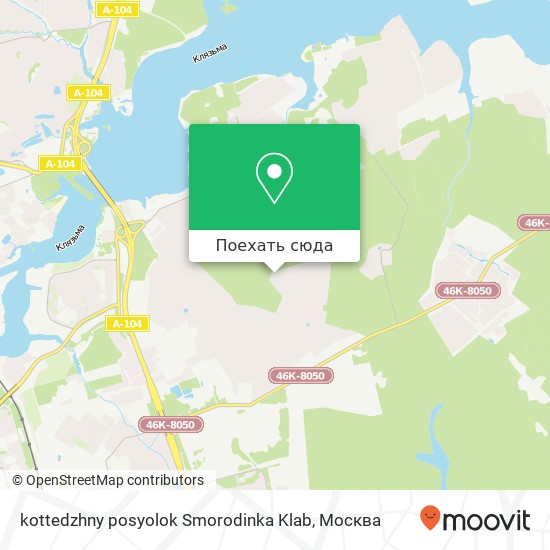 Карта kottedzhny posyolok Smorodinka Klab