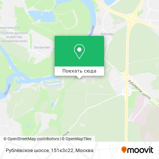 Карта Рублёвское шоссе, 151к3с22