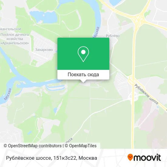 Карта Рублёвское шоссе, 151к3с22