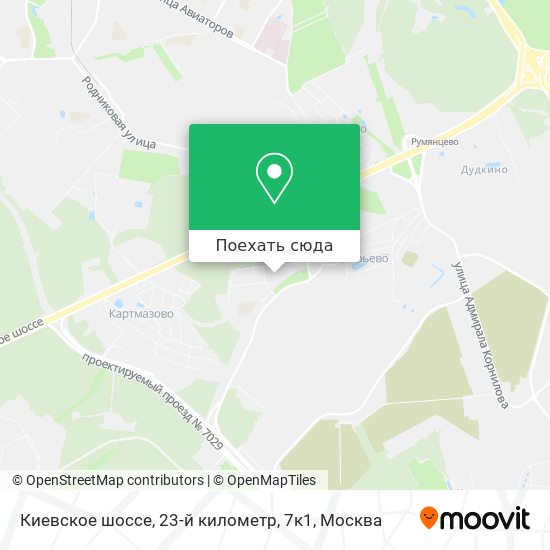 Карта Киевское шоссе, 23-й километр, 7к1