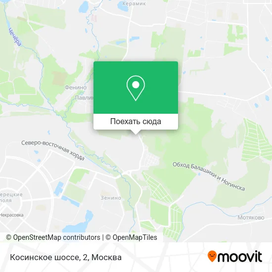 Карта Косинское шоссе, 2