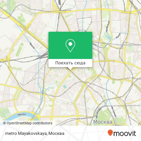 Карта metro Mayakovskaya