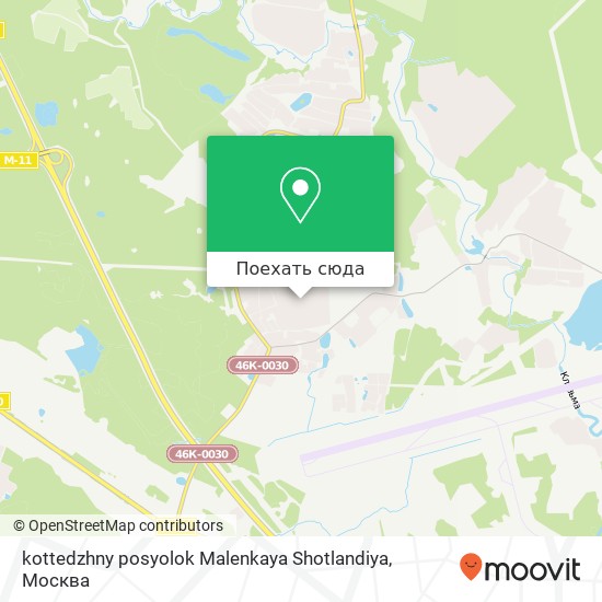 Карта kottedzhny posyolok Malenkaya Shotlandiya