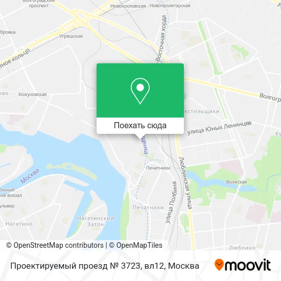 Карта Проектируемый проезд № 3723, вл12