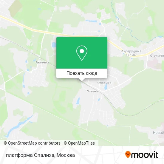 Карта платформа Опалиха