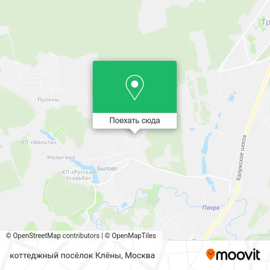 Карта коттеджный посёлок Клёны