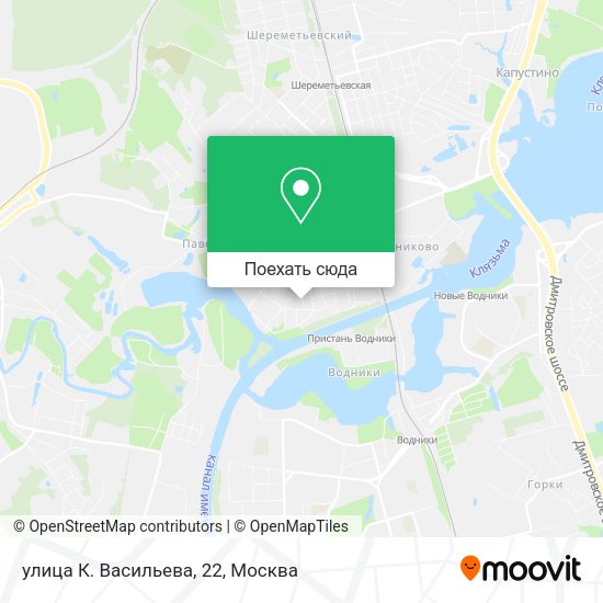 Карта улица К. Васильева, 22