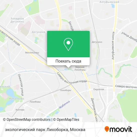 Карта экологический парк Лихоборка