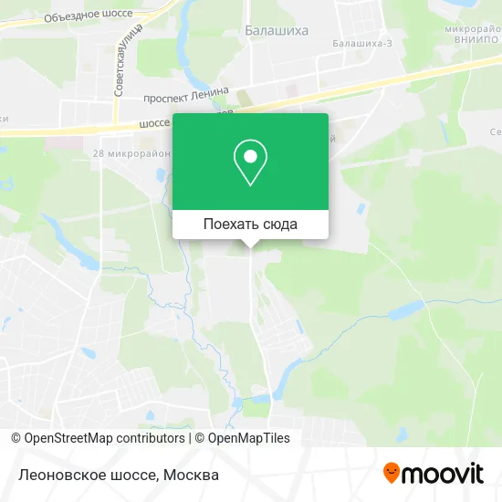 Карта Леоновское шоссе