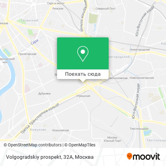 Карта Volgogradskiy prospekt, 32А