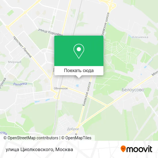 Карта улица Циолковского