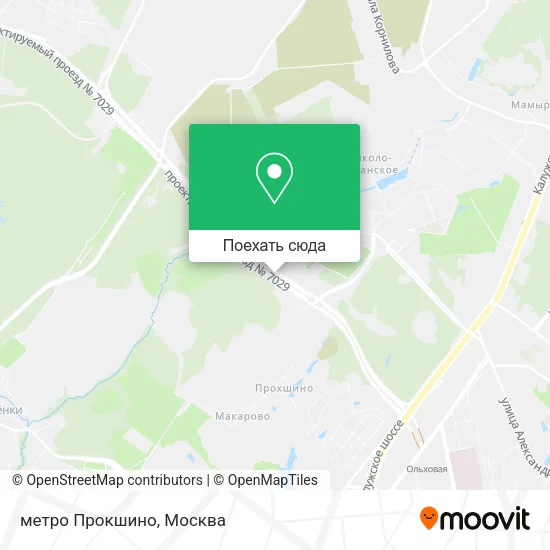 Карта метро Прокшино