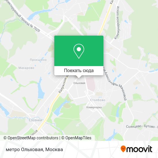 Карта метро Ольховая