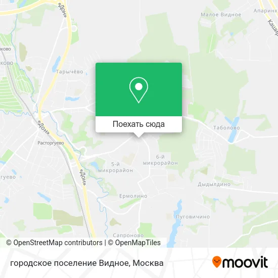 Карта городское поселение Видное