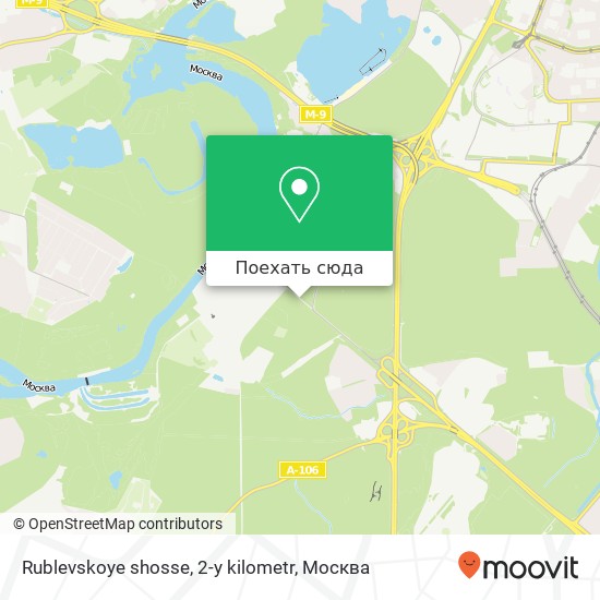 Карта Rublevskoye shosse, 2-y kilometr