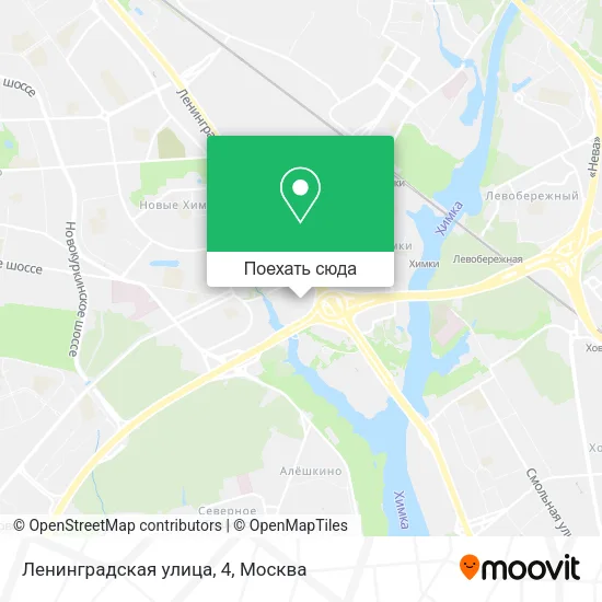 Карта Ленинградская улица, 4