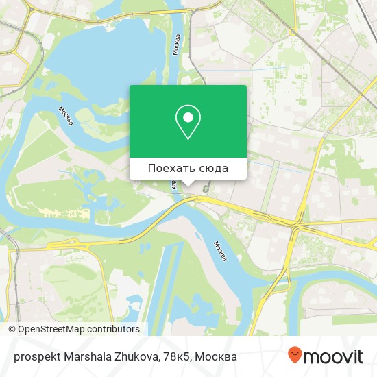 Карта prospekt Marshala Zhukova, 78к5