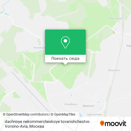 Карта dachnoye nekommercheskoye tovarishchestvo Vorsino-Avia