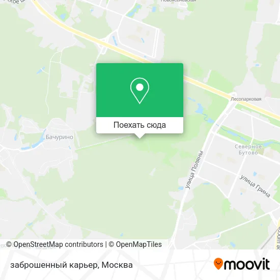 Карта заброшенный карьер