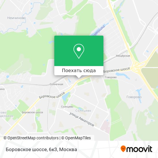 Карта Боровское шоссе, 6к3