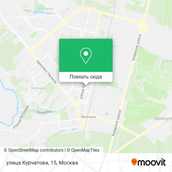 Карта улица Курчатова, 15