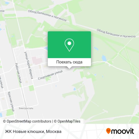 Карта ЖК Новые клюшки