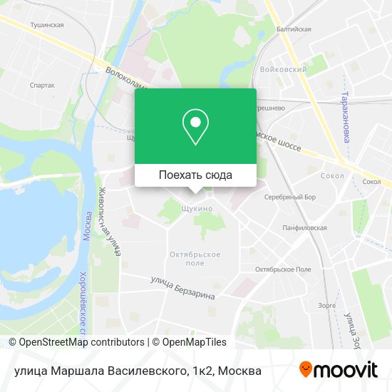 Карта улица Маршала Василевского, 1к2