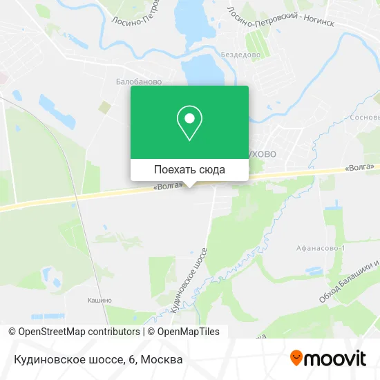 Карта Кудиновское шоссе, 6