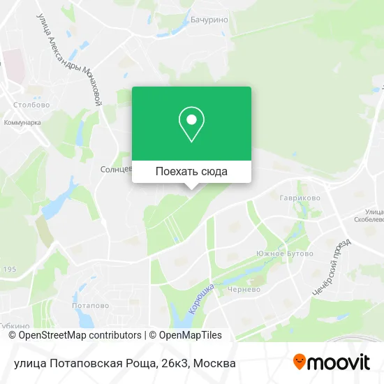 Карта улица Потаповская Роща, 26к3